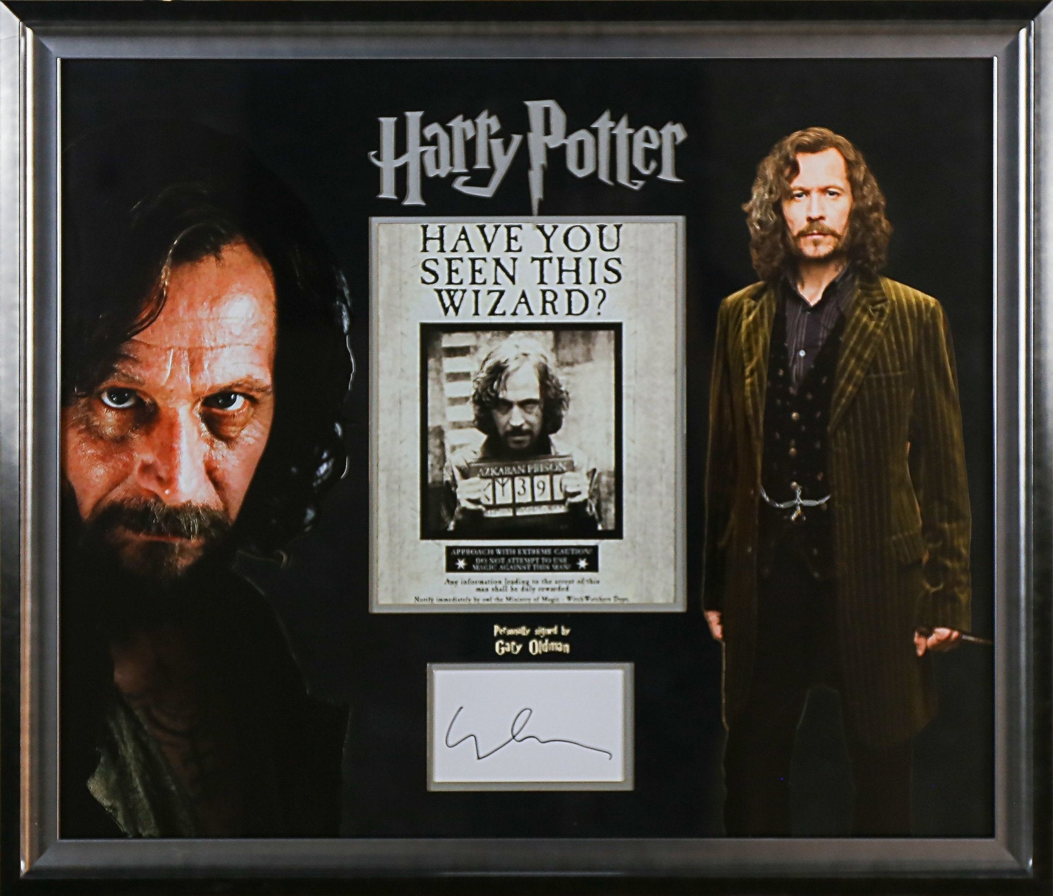 Gary Oldman, Harry Potter Signed White Card Framed Display - Memorabilia Framers Shop